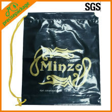 Impresión de alta calidad personalizada bolsa de plástico con cordón bolsa de plástico a prueba de agua con cordón mochila bolsa de playa